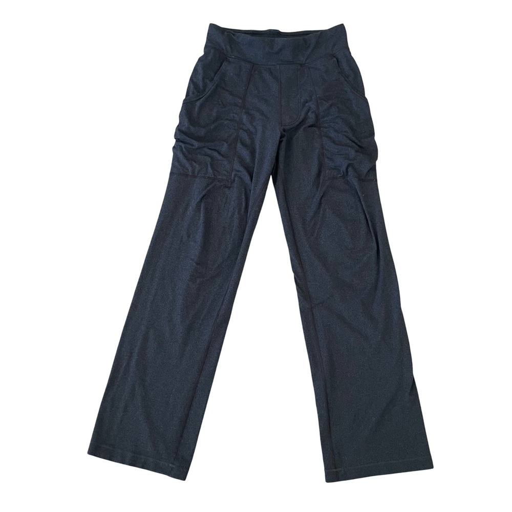Lululemon Wide Leg Cargo Atheletic Pants sz 8 (medium) charcoal gray athleisure